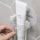 PureStick Wand-Organizer Badezimmer – Selbstklebender Zahnbürstenhalter aus PVC | Platzsparende Aufbewahrung | Hygienisch & Ohne Bohren