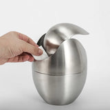 MiniSteel Swing Mülleimer – Edelstahl Tischabfalleimer 1,5L | Hygienischer Schwingdeckel | Kompakt & Elegant