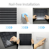 ModuWall Pro Pegboard Wand-Organizer Set – Verstellbares Organisationssystem 56×56 cm | Art-Déco Design | Modular & Belastbar bis 9 kg