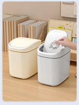 DeskPure Mini Tischabfalleimer mit Drehdeckel – kompakter Kunststoff-Mülleimer für Büro und Zuhause | platzsparend, hygienisch & modern