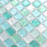 GlasMosaik 3D Wandfliesen selbstklebend – Hochglanz Mosaikoptik für Küche & Bad | Hitzebeständig | Flexible DIY-Gestaltung