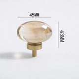 CRYSTELLA Möbelknopf Kristall Champagner – Schrankknopf mit Goldbasis | Glamour Design | Elegantes Möbel-Upgrade