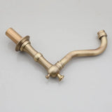 HeritageFlow Premium 3-Loch Wasserfall Waschtischarmatur Antik Messing Klassisch – Doppelgriff Badezimmerarmatur mit Keramikventil | Elegantes Vintage Design | Hochwertige Messing Ausführung für stilvolle Waschbecken