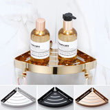 ROSEGLOW 304 – Premium Edelstahl Duschablage Ecke in Roségold