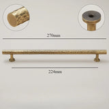 HeritageHammer Möbelgriffe aus Massivmessing – Handgehämmerte Bronze Schrankgriffe | Vintage Design | Langlebige Qualität