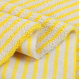 FLEECEORA Streifen Fleece Stoff 150 cm – Jacquard Lammfleece Meterware | Extra Weich & Atmungsaktiv | Für Nähen & DIY