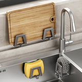 SteelGrip Premium Schwammhalter Edelstahl 304 Selbstklebend Wandorganizer ohne Bohren – Multifunktionaler Küchen- & Badhalter | Rostfrei, Modern & Platzsparend | Hygienische Aufbewahrungslösung