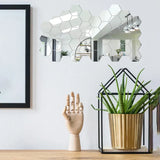 MirrorHex 3D-Spiegel Wandsticker Set – 45-teiliges DIY-Acryl-Dekor