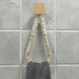 RopeStyle Handtuch- und Toilettenpapierhalter – Bohrfreie Wandhalterung im natürlichen Boho-Design