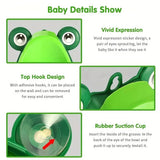 FroggyAim Kinder-Urinal für Jungen – Wandmontiertes Töpfchen | Frosch-Design | Saugnapf-Befestigung | Spielerisches Toilettentraining