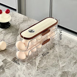 EiVorrat Rollregal für Eier – Mehrstufiger Eierhalter mit Automatischer Nachrollfunktion | Stapelbarer Kühlschrank-Organizer | Platzsparende Eieraufbewahrung