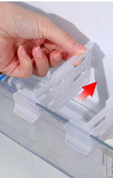 FridgeSort Pro Kühlschrank-Organizer Set – teleskopische Kühlschrank-Trenner im 4er-Set | flexible Fächeraufteilung | platzsparendes Ordnungssystem