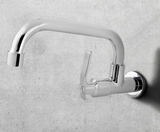 AquaLinea Edelstahl Wandhahn Kaltwasser – Spültisch Wasserhahn | Rostfrei & Platzsparend | Langlebige Armatur
