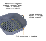 CrispForm Premium Silikon-Airfryer-Einsatz – Wiederverwendbare quadratische Backform für Heißluftfritteuse, Ofen & Grill | Antihaft-Backschale aus lebensmittelechtem Silikon