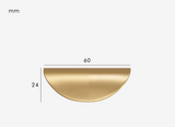 CURVONA Muschelgriff Antik Messing – 64 mm Möbelgriff | Vintage Schubladengriff im Landhausstil