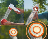 AquaLite Pro 2025 – Tragbare Outdoor-Dusche mit LED & Akku