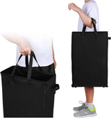 SlimCarry faltbarer Wäschekorb aus Oxford-Gewebe – platzsparender Wäschebehälter mit Griffen | robust, leicht & modernes schlankes Design