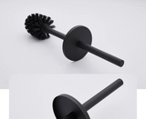 SteelMount Pro WC-Bürstengarnitur Wand – Schwarze Edelstahl Toilettenbürste | Hygienisch & Rostfrei | Platzsparende Wandmontage