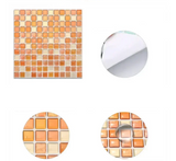 GlasMosaik 3D Wandfliesen selbstklebend – Hochglanz Mosaikoptik für Küche & Bad | Hitzebeständig | Flexible DIY-Gestaltung