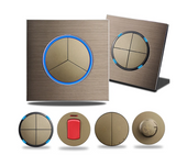 SmartConnect Wandsteckdose Aluminium Braun – Schuko Steckdose mit USB & LAN | Unterputz Anschlussdose | Modernes Design