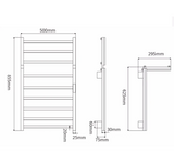 ThermoElegance Elektrischer Handtuchheizkörper mit WLAN – Wandmontierter Edelstahl Handtuchwärmer | Temperaturregelung | Luxus Badezimmer Design