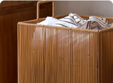 AirLinen Design Wäschekorb – Atmungsaktive Mesh-Wäschebox mit Griffen | Leicht & Stilvoll | Platzsparende Aufbewahrung