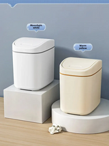 DeskPure Mini Tischabfalleimer mit Drehdeckel – kompakter Kunststoff-Mülleimer für Büro und Zuhause | platzsparend, hygienisch & modern