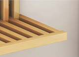 NordFold Klappbare Bambus Wandbank – Schmale Schuhbank ohne Bohren | Platzsparender Sitzhocker | Skandinavisches Design