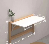 SpaceDesk Klappbarer Wandtisch ultradünn – Platzsparender Arbeitstisch zur Wandmontage | Multifunktional | Modernes Design