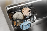 SinkFlow Pro Edelstahl-Spülenorganizer ohne Bohren – Multifunktionaler Küchenhalter für Schwämme, Bürsten & Seifenspender | Rostfreier Spülbecken-Organizer für mehr Ordnung an der Spüle