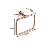 AURORA VIVÉRA Roségold Badset – 6-teiliges Badezimmer Zubehör Set | Gebürstetes Design | Komplett & Langlebig