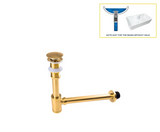 PureDrain Premium Ablaufventil Waschbecken-Abflussset – Geruchsdichter Siphon | Zuverlässiger Geruchsschutz im Bad | Massives korrosionsbeständiges Messing