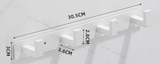 Stahlora Wandgarderobe aus Edelstahl – Multifunktionale Hakenleiste für Flur & Bad | Rostfrei | Elegante Ordnungslösung
