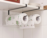 DoorFlow Premium Türhänger Küchenrollen- & Handtuchhalter Metall Bohrenfrei – Einhängbarer Schrankorganizer für Küche & Bad | Rostfrei, Platzsparend & Vielseitig | Moderne Stauraumlösung