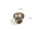 ClassicLine Möbelgriffe aus Messing – Europäische Bronze Schrankgriffe | Zeitloses Design | Langlebige Oberfläche