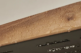 KüchenLinea Wandregal mit Holzoptik – Gewürz- & Utensilienhalter ohne Bohren | Metallkonstruktion | Platzsparende Küchenorganisation