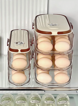 EiVorrat Rollregal für Eier – Mehrstufiger Eierhalter mit Automatischer Nachrollfunktion | Stapelbarer Kühlschrank-Organizer | Platzsparende Eieraufbewahrung