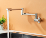 Designer Wand Wasserhahn Küche Goldoptik – Kaltwasserarmatur | Schwenkbarer Hahn | Platzsparend & Elegant