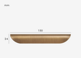 CURVONA Muschelgriff Antik Messing – 64 mm Möbelgriff | Vintage Schubladengriff im Landhausstil