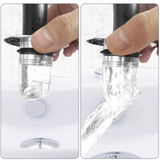 AquaDrain SmartFlow Universal-Abflussstopfen mit Pop-up-System – 2-in-1 Haarfilter & Geruchsschutz für Bad, Küche & Dusche