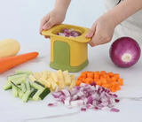 PressCut Pro Multifunktions-Gemüseschneider mit Hebeldrucksystem – Pommes- und Würfelschneider | Edelstahl-Küchenschneider für Gemüse, Obst & Meal Prep | Effizienter Küchenhelfer für schnelles Schneiden