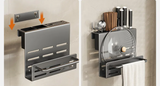 KnifeRack Pro Wandhalter Edelstahl für Messer & Schneidebrett – Platzsparendes Küchenregal mit Doppelfunktion | Hygienische Aufbewahrungslösung für moderne Küchen | Robuster Küchenorganizer