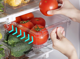 CoolStack Kühlschrank-Schiebebox mit Unterregal-System – Transparente Frischhalte- und Ordnungsbox für Obst, Gemüse & Eier | Platzsparender Kühlschrank-Organizer mit Auszugsschublade
