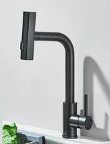 CulinaVero Küchenarmatur mit Ausziehbrause – Edelstahl Mischbatterie | Wasserfallauslauf | Maximale Flexibilität