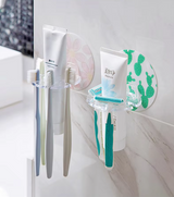 PureStick Wand-Organizer Badezimmer – Selbstklebender Zahnbürstenhalter aus PVC | Platzsparende Aufbewahrung | Hygienisch & Ohne Bohren