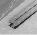 AquaFlow Premium Duschrinne Edelstahl Bodenablauf Dusche & Bad – Lineare Duschablaufgarnitur 30/40/50 cm | Geruchsdichter Edelstahl 304 Ablauf mit moderner Designoberfläche | Hochwertiger Duschbodenablauf für Nassräume