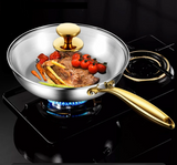 ChefSteel Pro 316 Edelstahl-Bratpfanne 28 cm für Induktion &amp; Gas | 7-Schicht Profi-Pfanne | langlebige Antihaft-Kochpfanne ohne Beschichtung