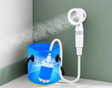 NomadFlow Pro – Tragbare Campingdusche mit Digitalsteuerung & 4000-mAh-Akku