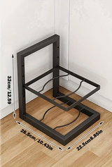 FlexiRack Max Edelstahl-Topf- & Pfannen-Organizer mit Flex-System – Verstellbares Küchenregal für Töpfe, Pfannen & Deckel | Mehrstufiger Schrank-Organizer aus Karbonstahl | Platzsparende Premium Küchenaufbewahrung