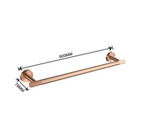 AURORA VIVÉRA Roségold Badset – 6-teiliges Badezimmer Zubehör Set | Gebürstetes Design | Komplett & Langlebig